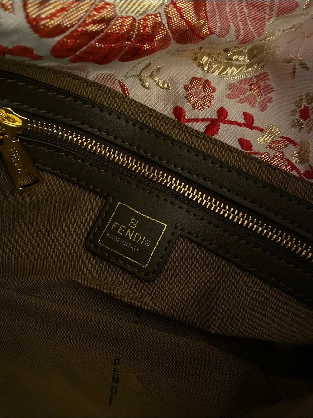 Inspired Floral Pink Embroidered Shoulder Bag with Gold Hardware